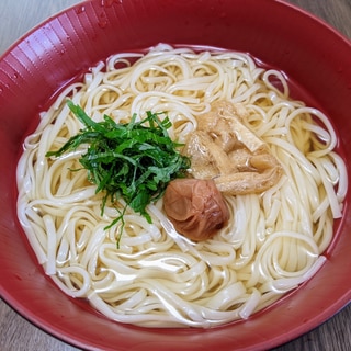 冷し稲庭うどん〜梅しそ〜